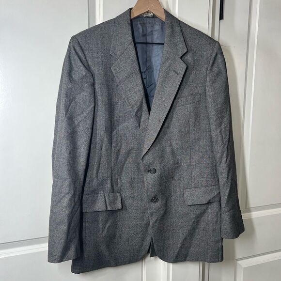 Christian Dior mens blazer suit jacket grey red size large - Picture 1 of 9